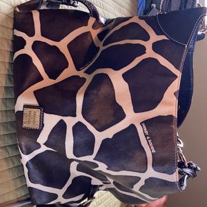 Rooney and Burke giraffe print purse